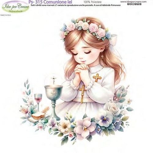 Pannolenci Stampato Comunione Lei