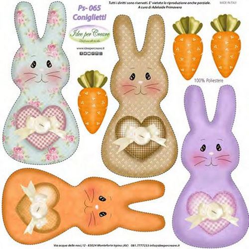 Pannolenci Stampato Coniglietti