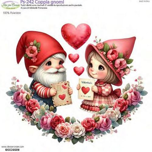 Pannolenci Stampato Coppia di Gnomi