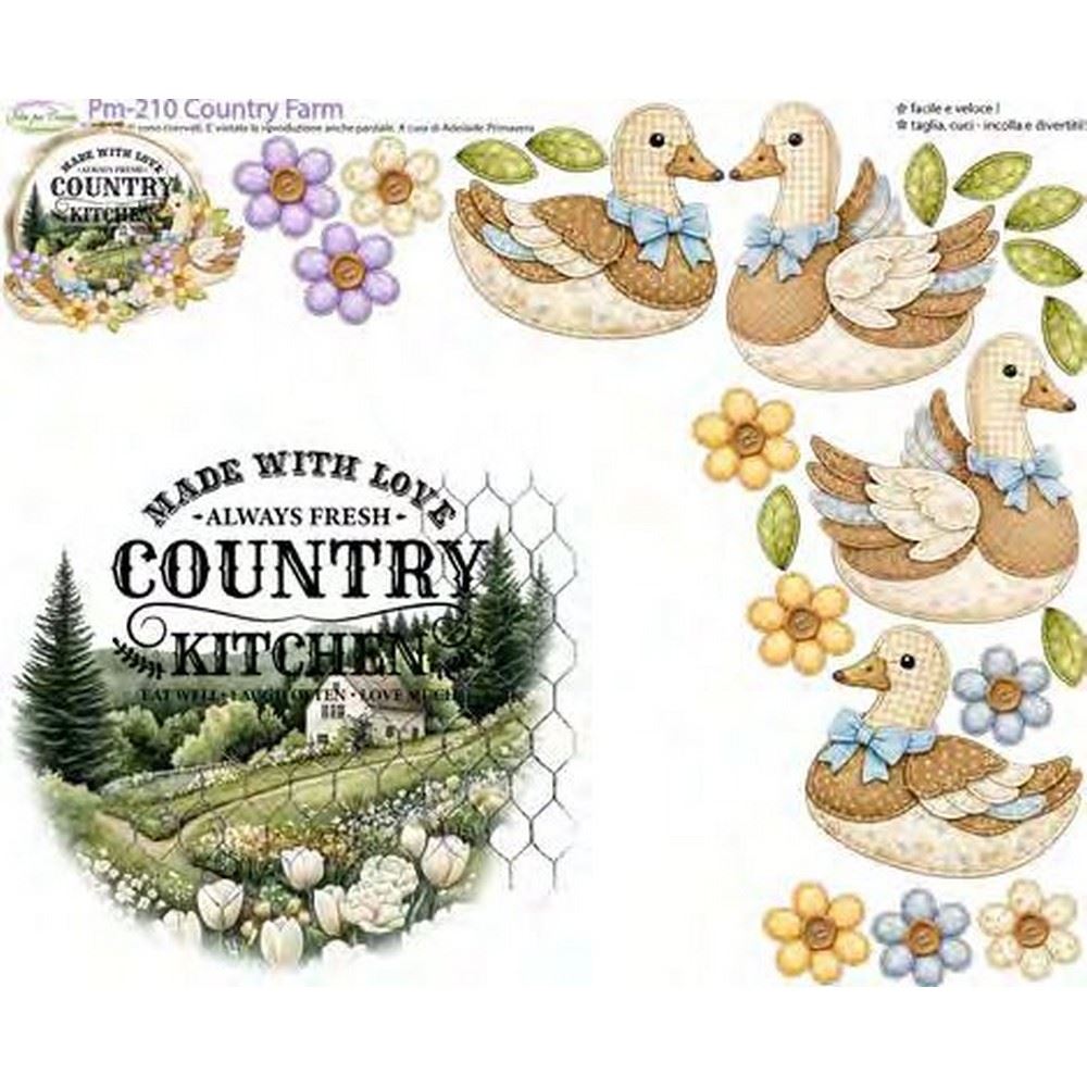 Pannolenci Stampato Country Farm