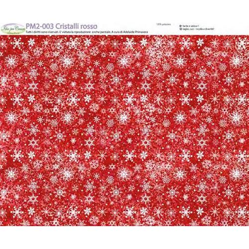 Pannolenci Stampato Cristalli Rossi