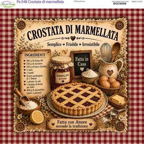 Pannolenci Stampato Crostata di Marmellata