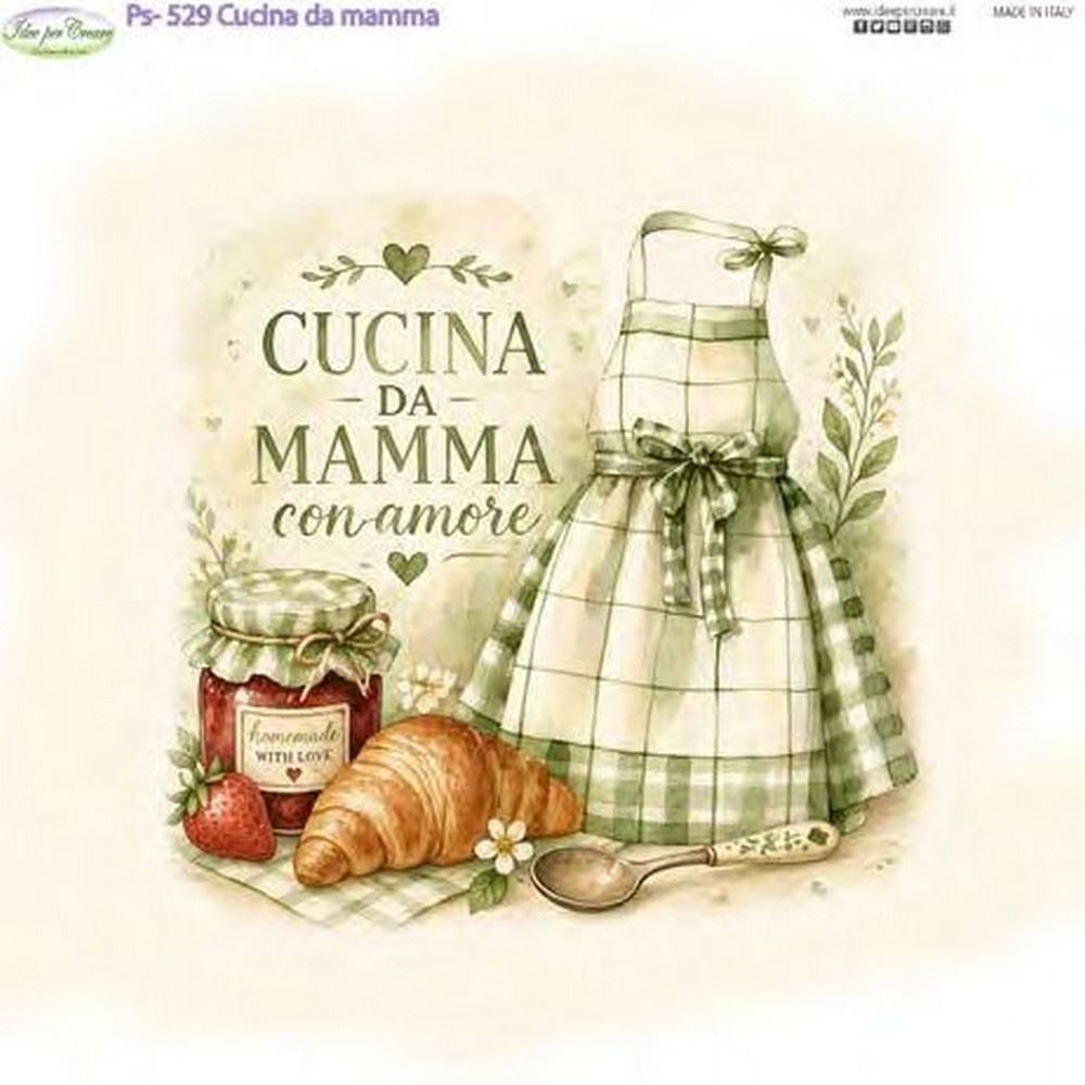Pannolenci Stampato Cucina da Mamma