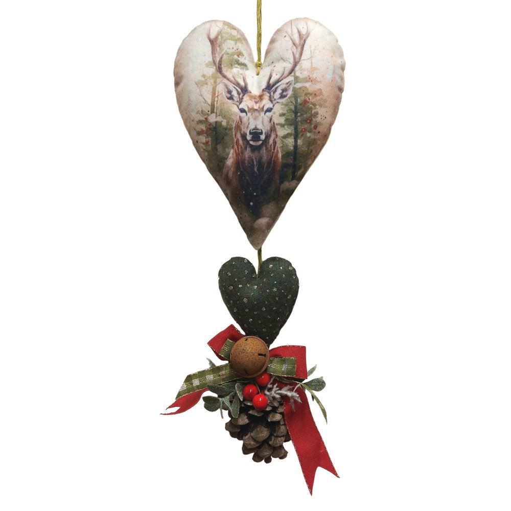 Pannolenci Stampato Cuore Alce