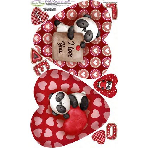 Pannolenci Stampato Cuori Grandi