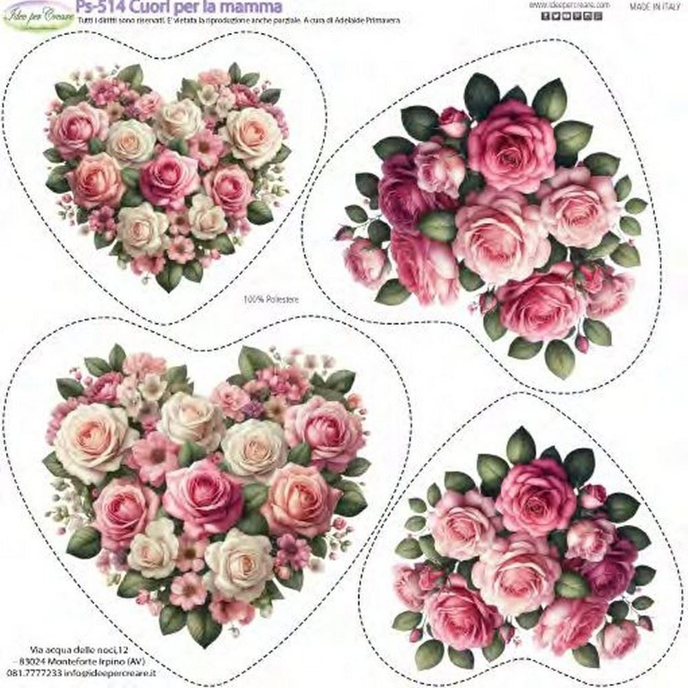 Pannolenci Stampato Cuori per la mamma