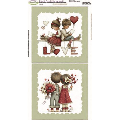 Pannolenci Stampato Cuscini Innamorati