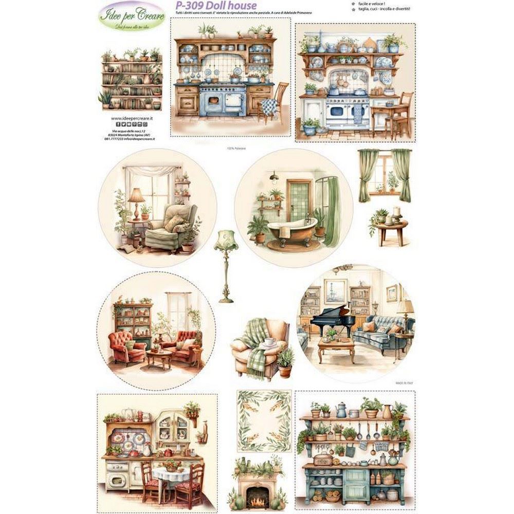 Pannolenci Stampato Doll House