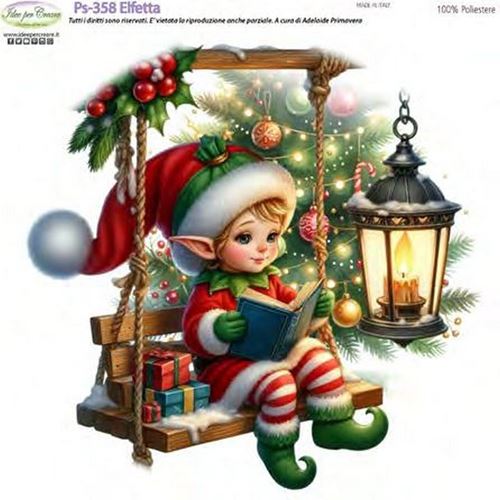 Pannolenci Stampato Elfetta con libro