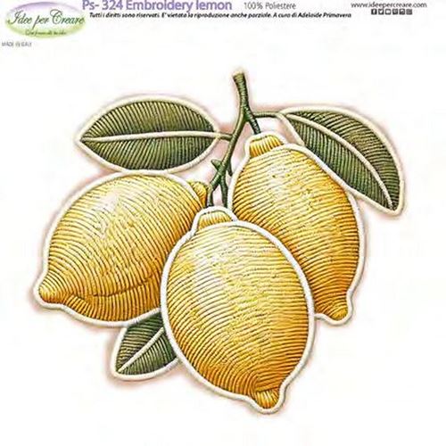 Pannolenci Stampato Embroidery Lemon