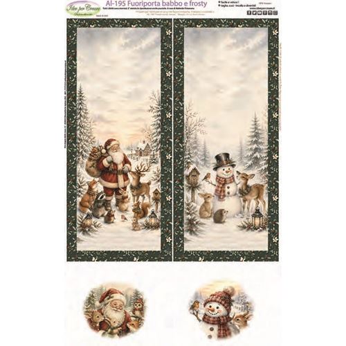 Pannolenci Stampato Fascia Fuoriporta Babbo e Frosty
