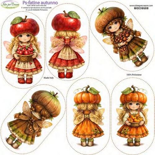 Pannolenci Stampato Fatine Autunno