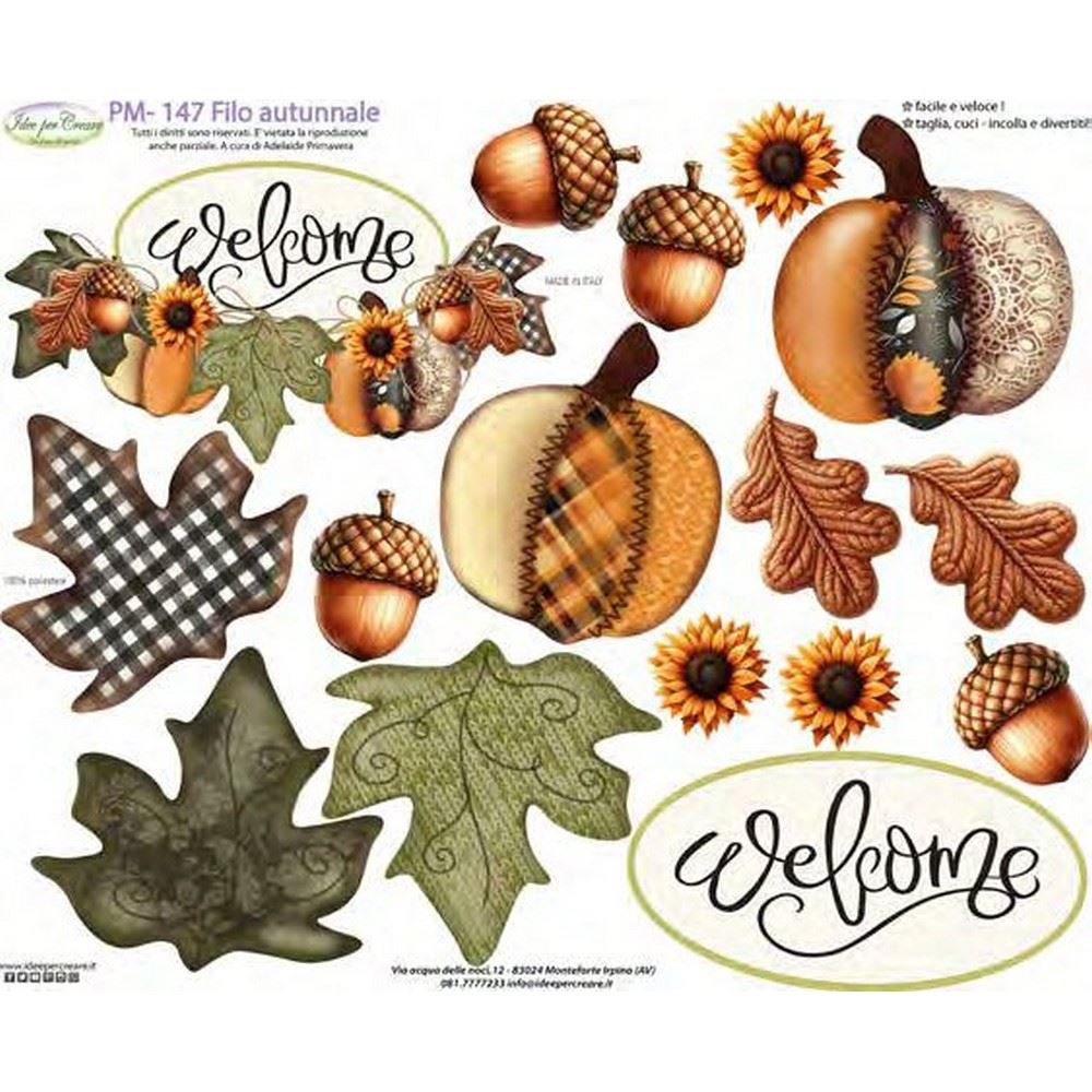 Pannolenci Stampato Filo Autunnale