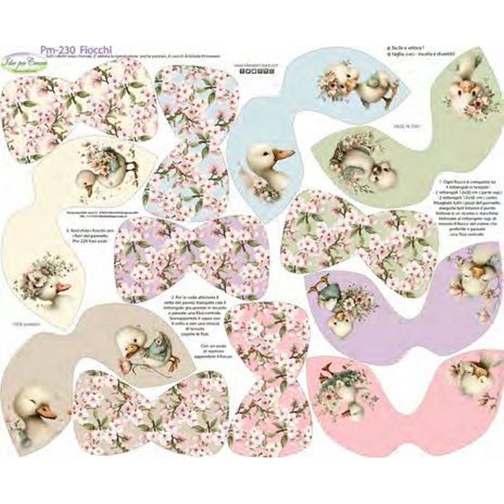 Pannolenci Stampato Fiocchi