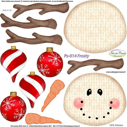 Pannolenci Stampato Frosty 25 x 25