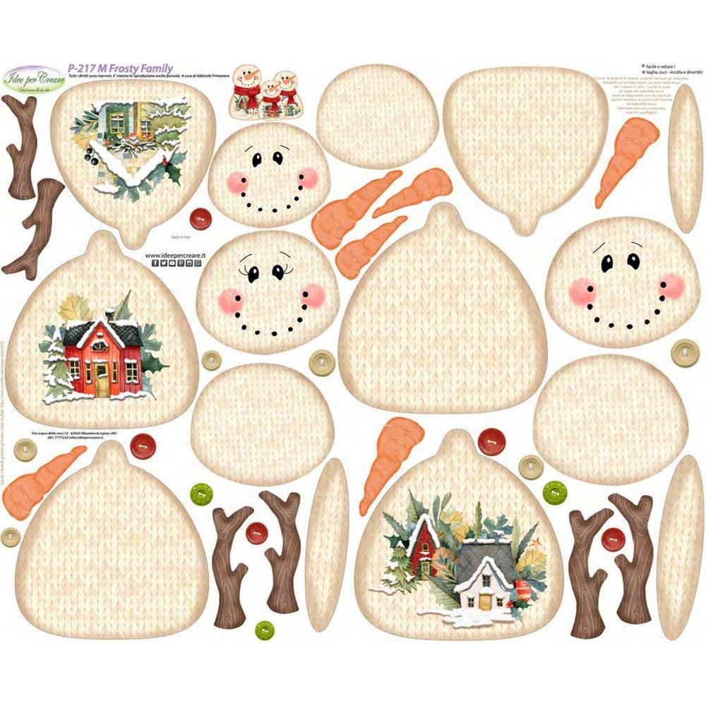 Pannolenci Stampato Frosty Family Medio