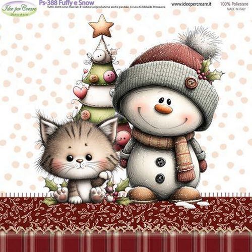 Pannolenci Stampato Furry e Snow