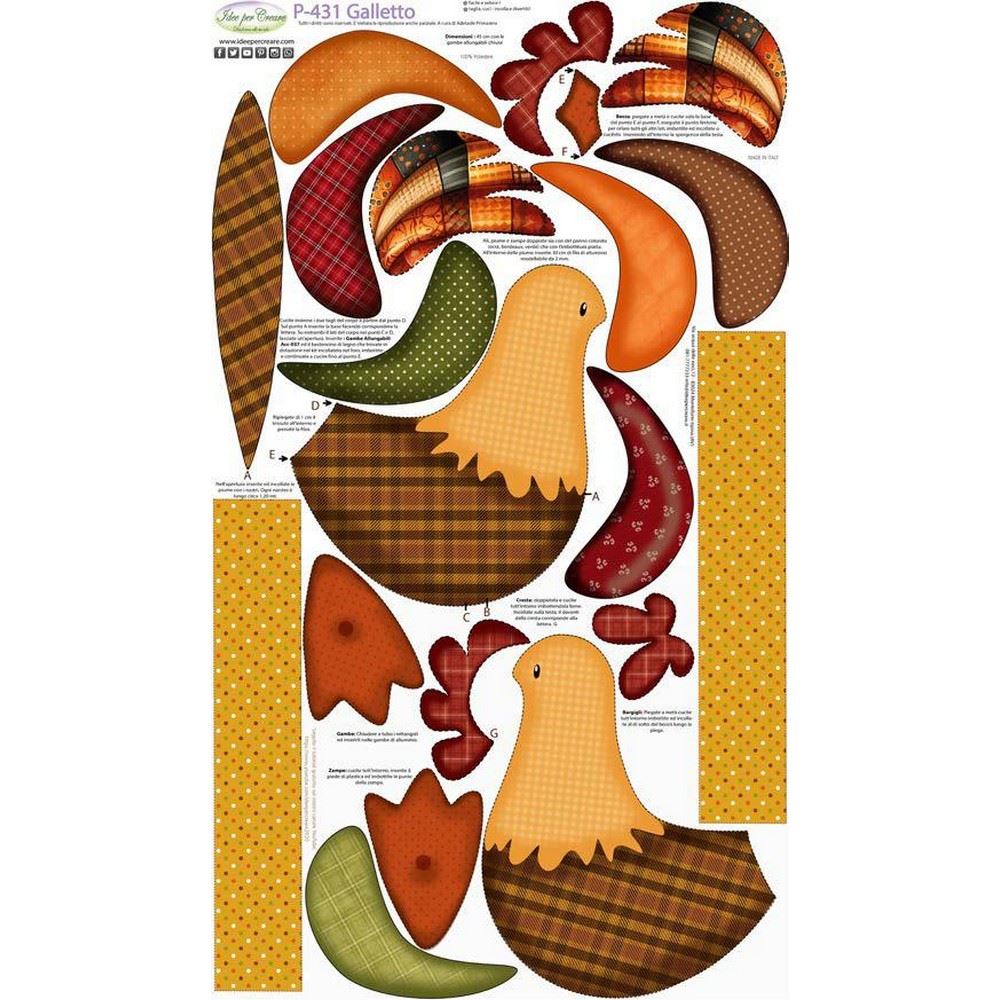 Pannolenci Stampato Galletto
