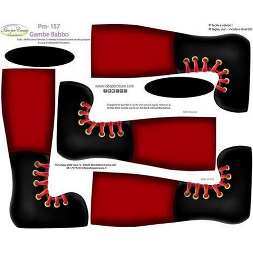 Pannolenci Stampato Gambe Babbo Natale