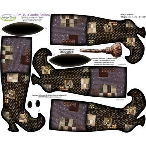 Pannolenci Stampato Gambe Befana