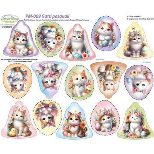 Pannolenci Stampato Gatti Pasquali