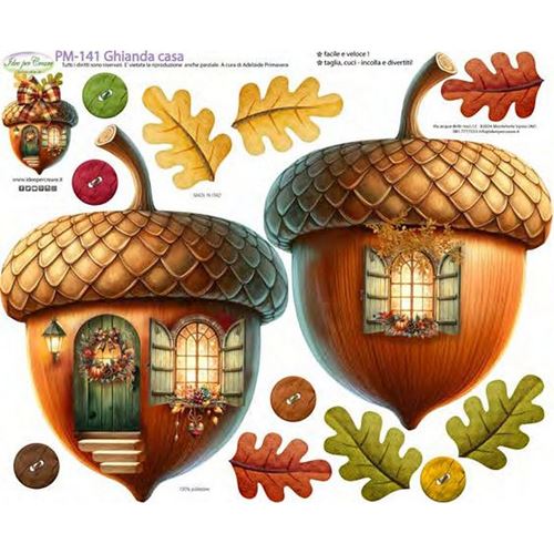 Pannolenci Stampato Ghianda Casa
