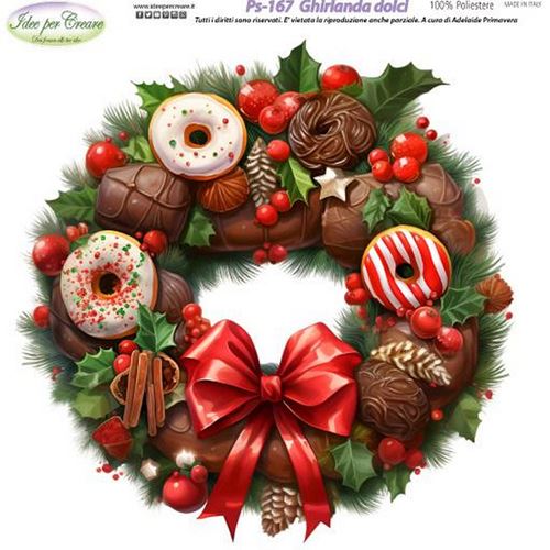Pannolenci Stampato Ghirlanda Dolci