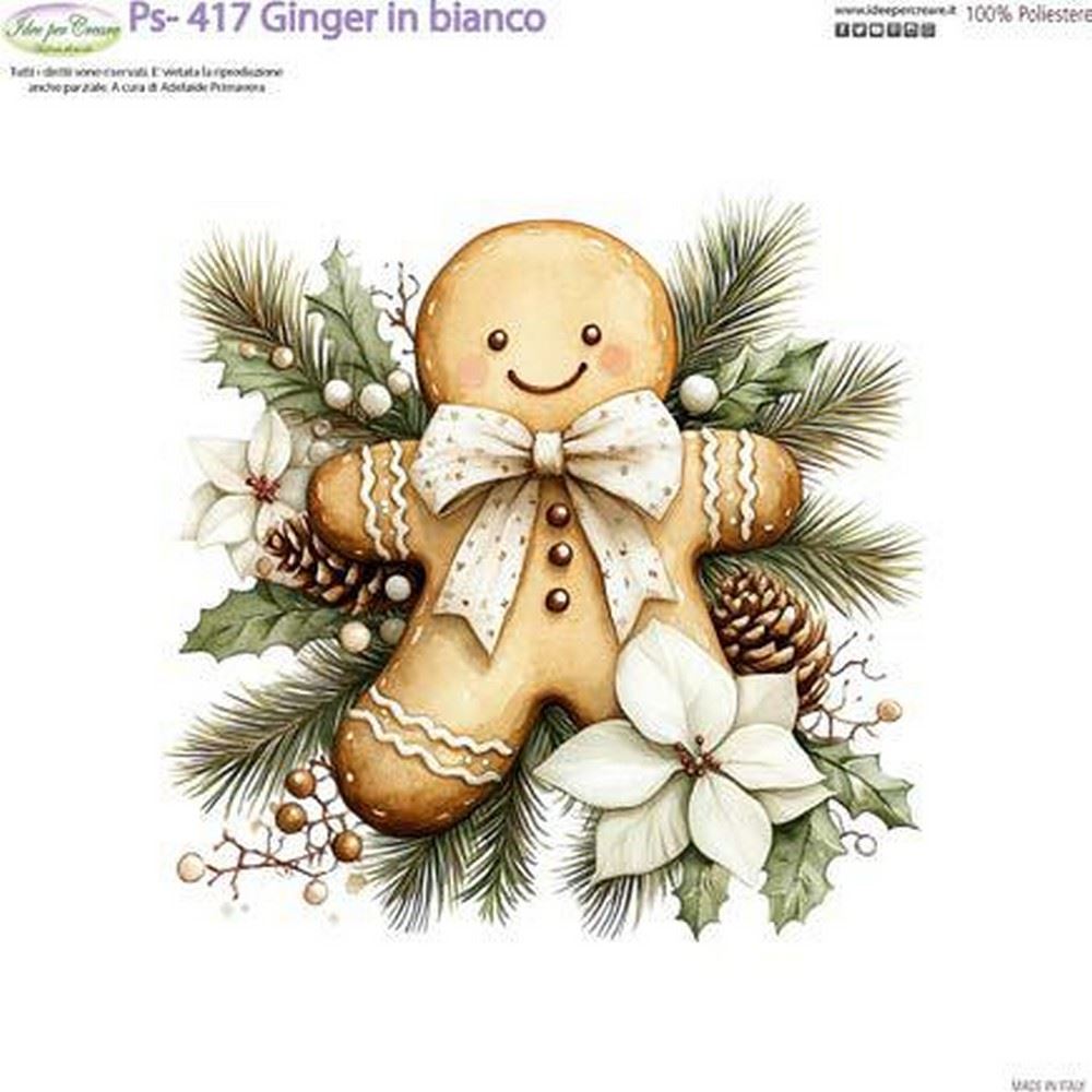 Pannolenci Stampato Ginger in bianco