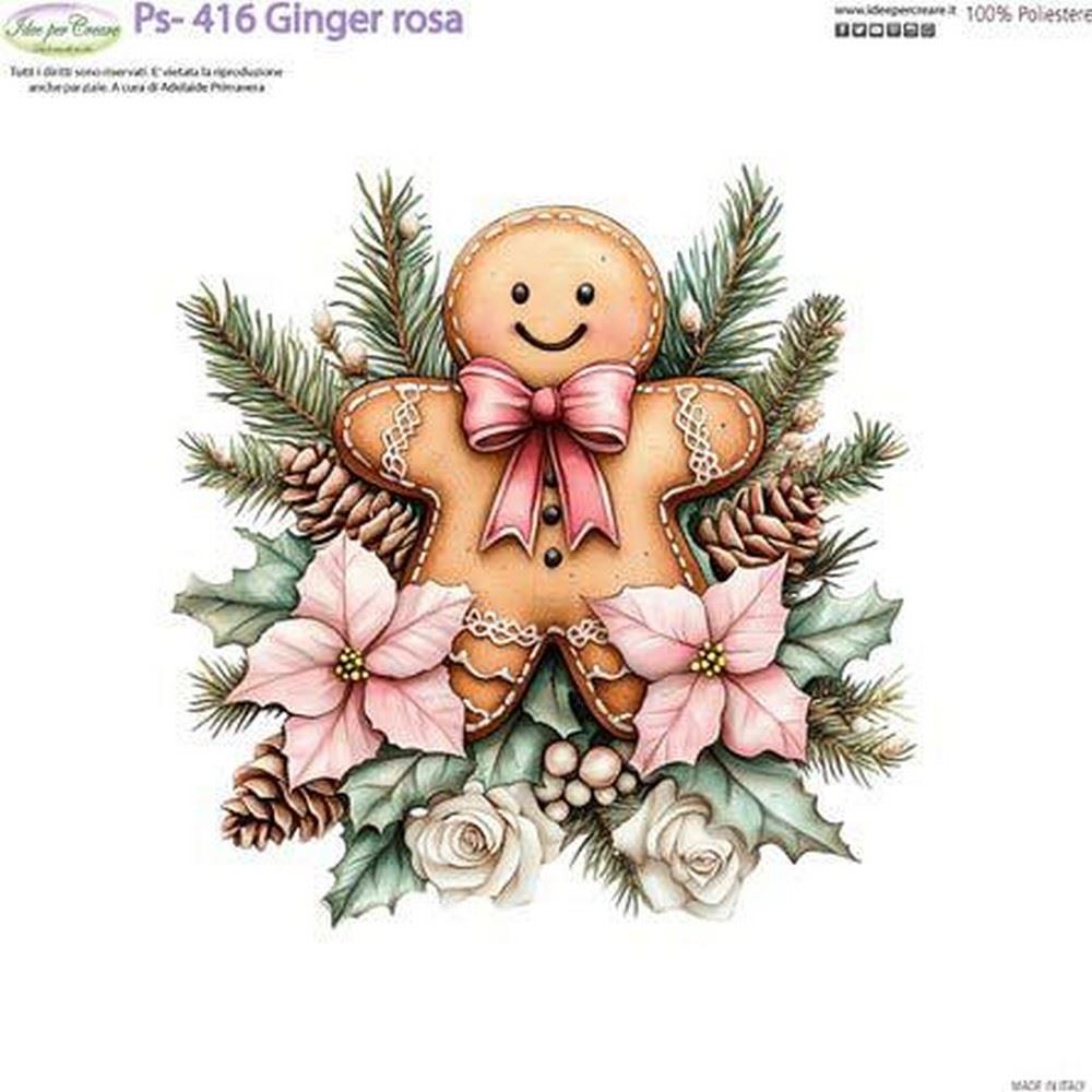 Pannolenci Stampato Ginger rosa