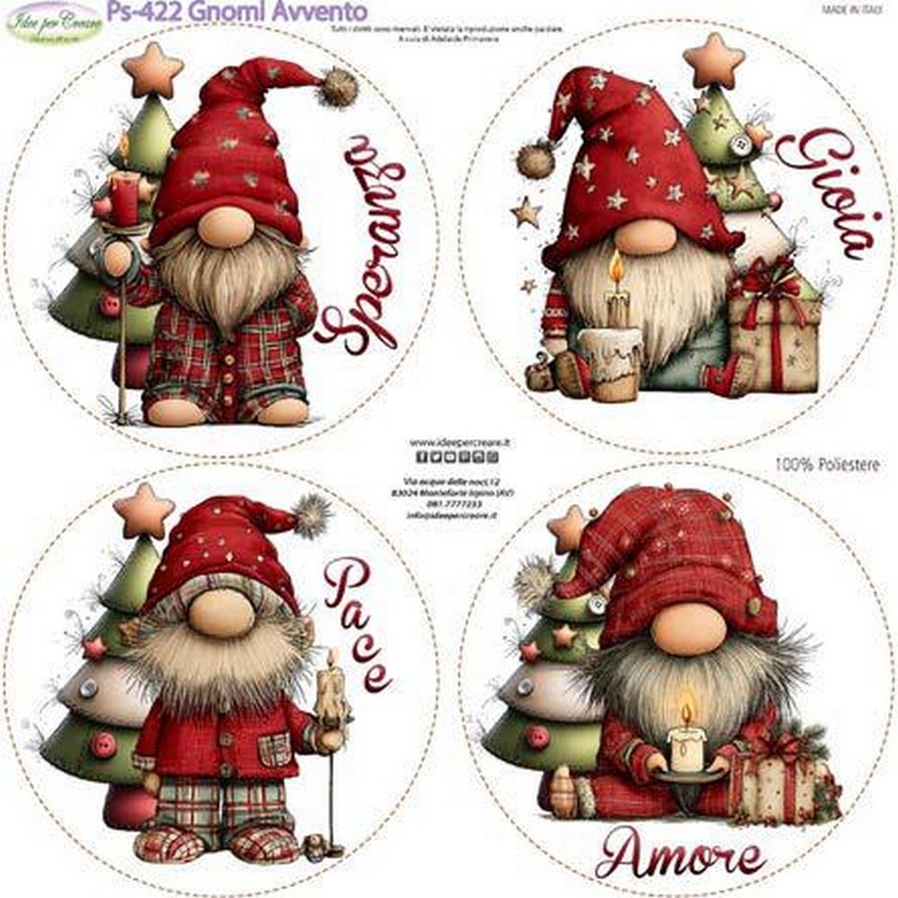 Pannolenci Stampato Gnomi Avvento