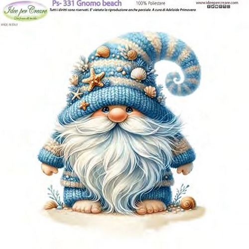 Pannolenci Stampato Gnomo Beach