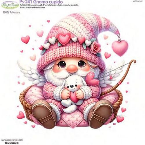 Pannolenci Stampato Gnomo Cupido