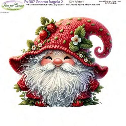 Pannolenci Stampato Gnomo Fragola 2