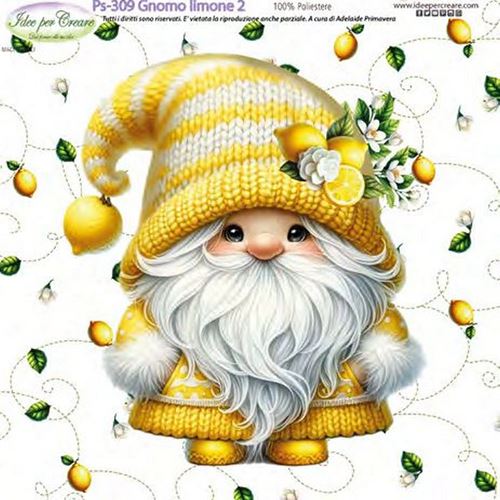 Pannolenci Stampato Gnomo Limone 2