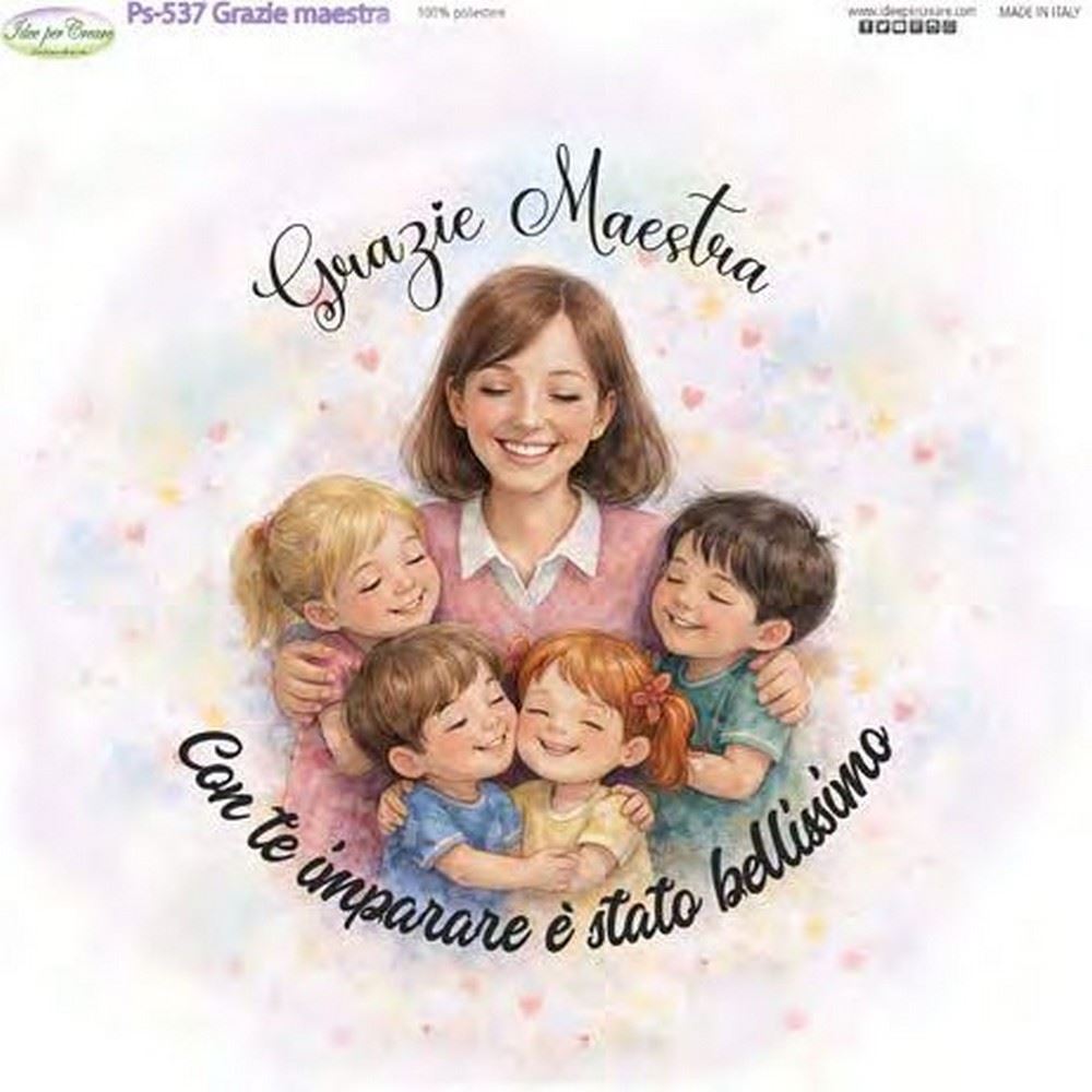 Pannolenci Stampato Grazie Maestra