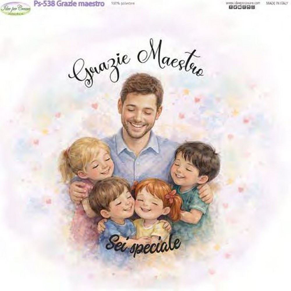 Pannolenci Stampato Grazie Maestro