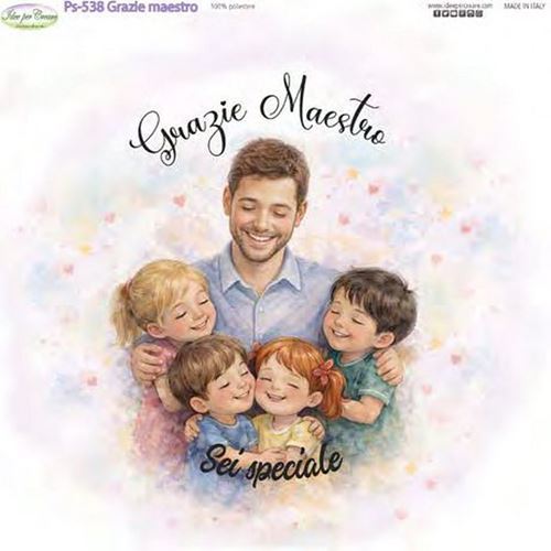 Pannolenci Stampato Grazie Maestro