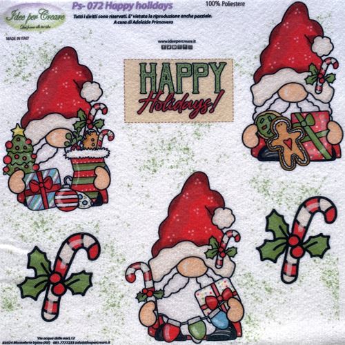 Pannolenci Stampato Happy Holidays