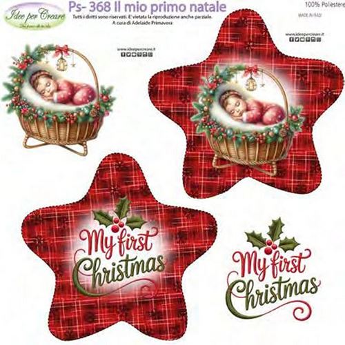 Pannolenci Stampato Il mio primo Buon Natale Bimba