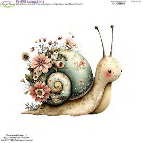 Pannolenci Stampato Lumachina