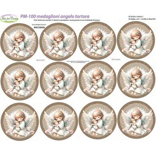 Pannolenci Stampato Medaglioni Angelo Tortora