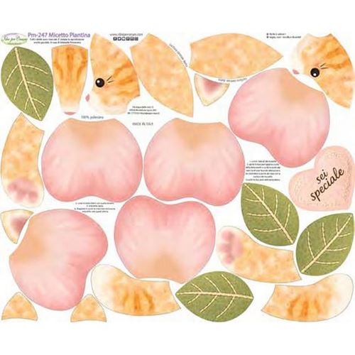 Pannolenci Stampato Micetto piantina