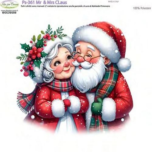 Pannolenci Stampato Mr & Mrs Claus