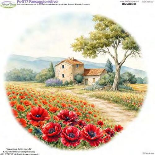 Pannolenci Stampato Paesaggio Estivo