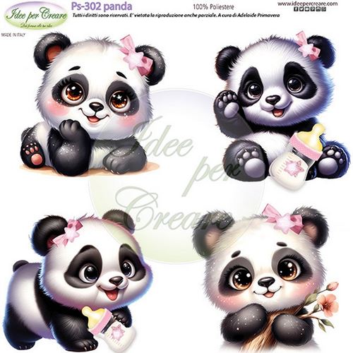 Pannolenci Stampato Panda Girl