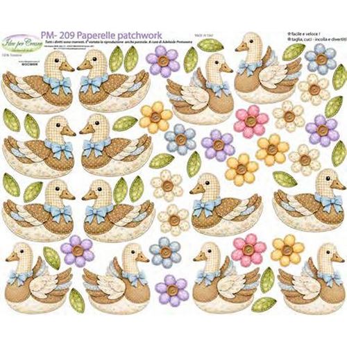 Pannolenci Stampato Paperelle Pachwork