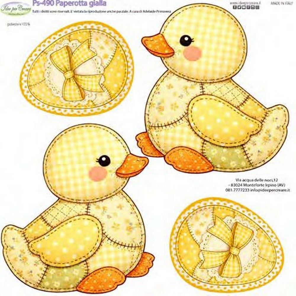 Pannolenci Stampato Paperotta Gialla