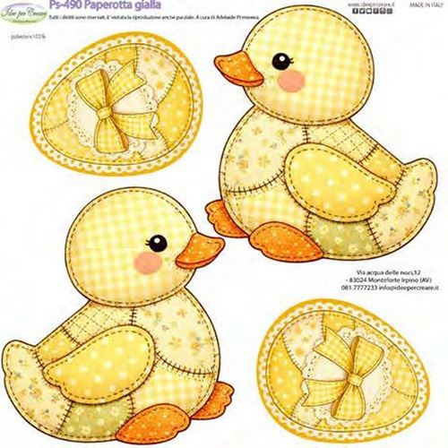 Pannolenci Stampato Paperotta Gialla