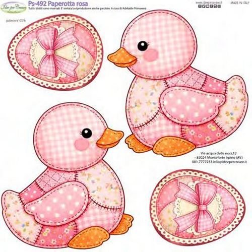 Pannolenci Stampato Paperotta Rosa