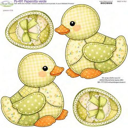 Pannolenci Stampato Paperotta Verde